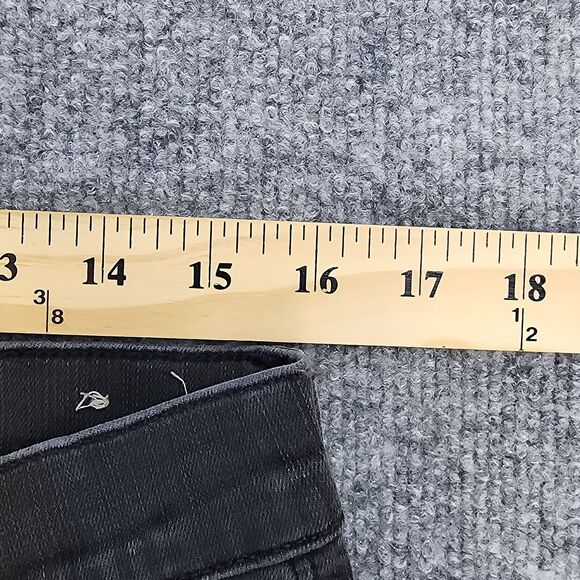 Madewell Jeans Womens 32 Black Sea 9" Mid-Rise Skinny Distressed Casual Stretch - Picture 6 of 16